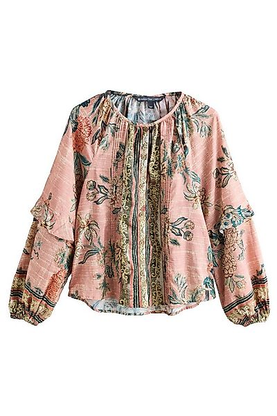 Next Langarmbluse Bluse mit Knopfleiste und Volumenärmeln (1-tlg) günstig online kaufen