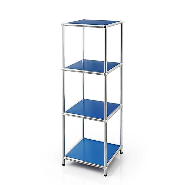 Floordirekt Metallregal Concept Epure MK-005 Verchromt 30 x 30 x 95 cm Blau günstig online kaufen