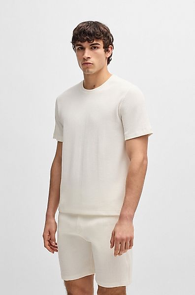 BOSS T-Shirt Structure T-S mit Metall-Label günstig online kaufen