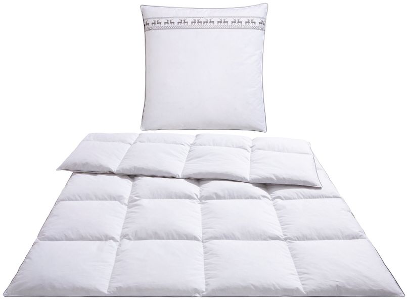 Älgdröm Federbettdecke + Kopfkissen "Forsakar, Bettdecke 135x200 cm, 155x22 günstig online kaufen