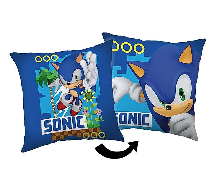 Sonic SEGA Dekokissen Kopfkissen (1 Stück) Premium Dekokissen mit beidseiti günstig online kaufen