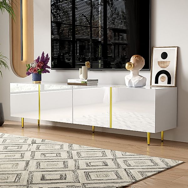 STILVORA Sideboard Lowboard Hochglanz-TV-Schrank Fernsehschrank mit günstig online kaufen