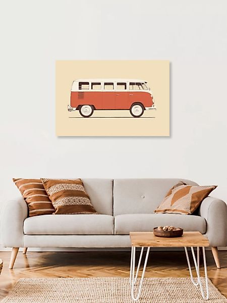 Poster / Leinwandbild - Red Van günstig online kaufen