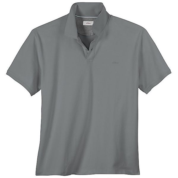 s.Oliver Rundhalsshirt Große Größen Herren Basic Stretch-Poloshirt grau s.O günstig online kaufen