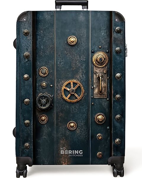 NoBoringSuitcases.com© Hartschalen-Trolley Dampfbunkertür mit Kupferzahnräd günstig online kaufen