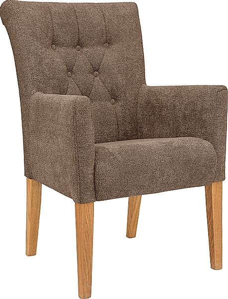 Home affaire Esszimmerstuhl "King" () Armlehnstuhl mit Knopfheftung, Polste günstig online kaufen