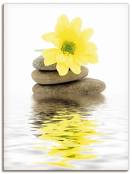 Artland Wandbild "Zen Spa Steine mit Blumen II", Zen, (1 St.), als Alubild, günstig online kaufen