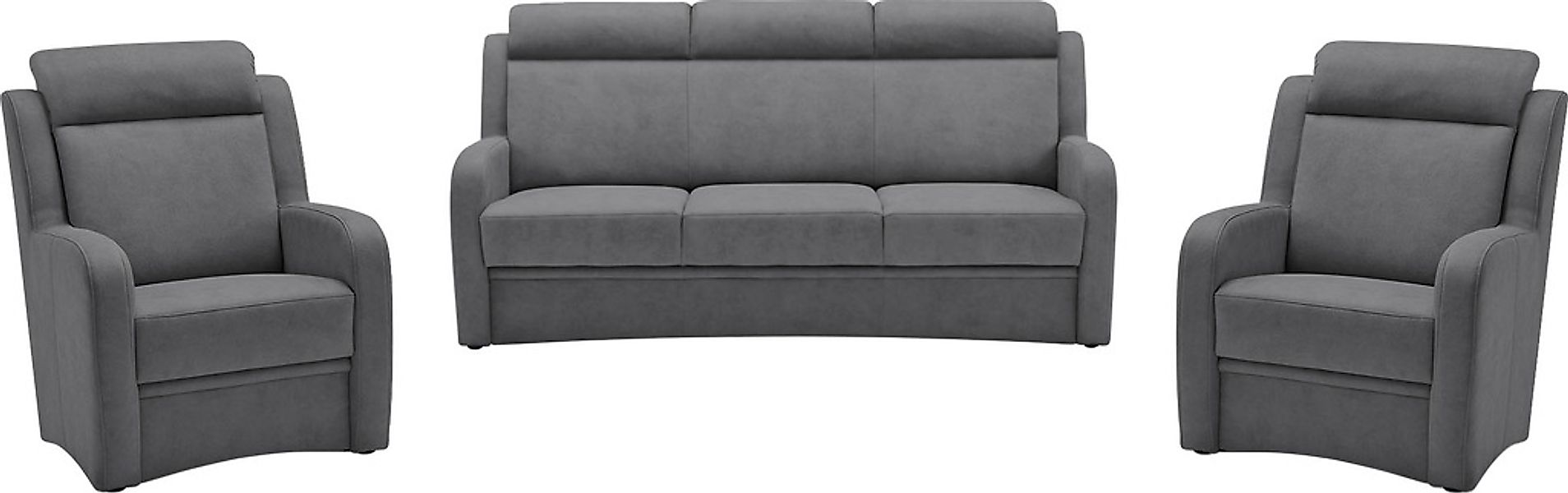 VILLA BECK Polstergarnitur "Varese", (3 tlg.), Kopfteilverstellung, Set aus günstig online kaufen