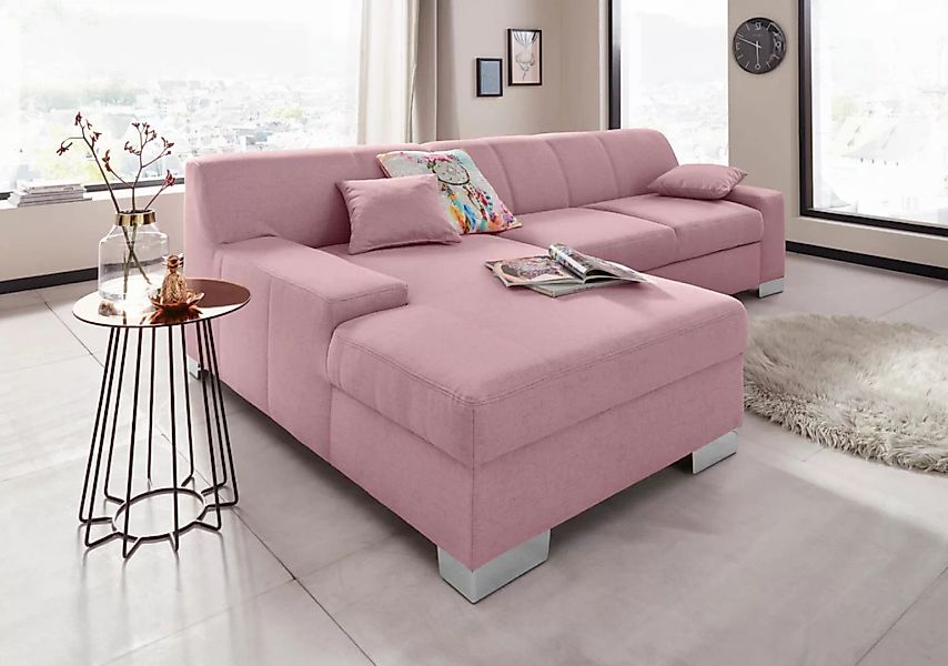 DOMO collection Ecksofa "Bero L-Form", wahlweise mit Bettfunktion günstig online kaufen