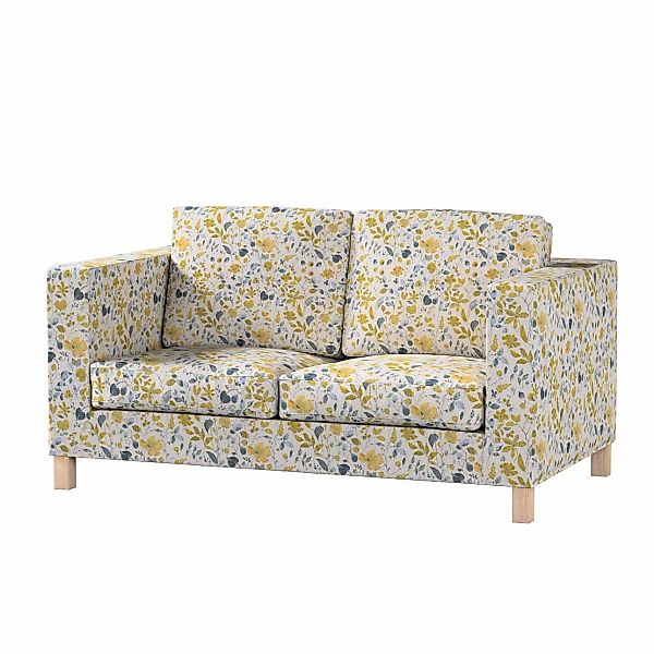 Bezug für Karlanda 2-Sitzer Sofa nicht ausklappbar, kurz, gelb-blau, 60cm x günstig online kaufen