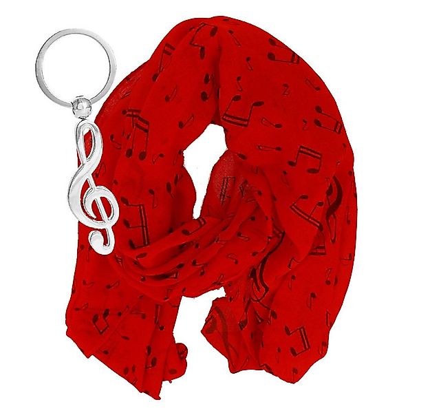 mugesh Schal Geschenkset für Musiker- Schal und Schlüsselanhänger mit Noten günstig online kaufen