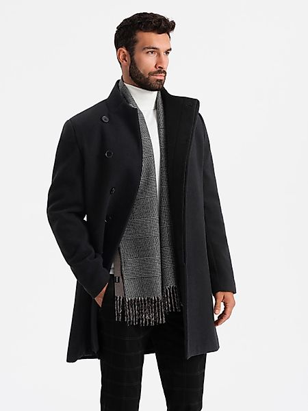 OMBRE Wintermantel Herrenmantel mit asymmetrischem Verschluss günstig online kaufen