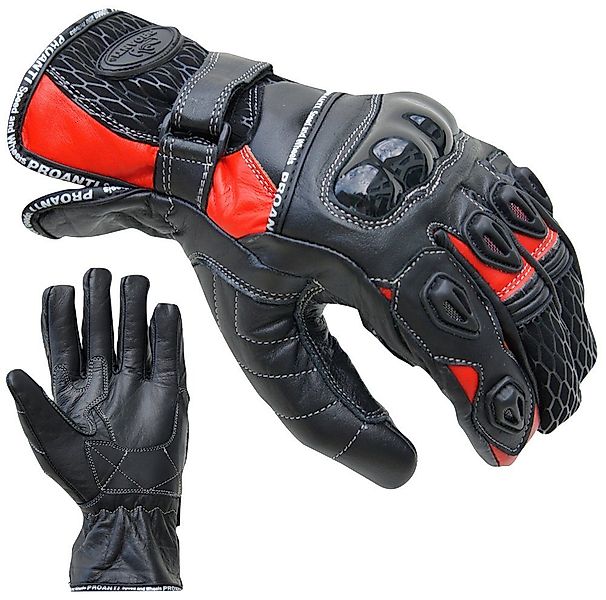 PROANTI Motorradhandschuhe aus Leder, kurz geschnitten günstig online kaufen