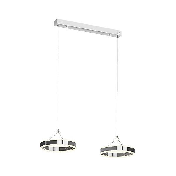 Lucande LED Lyani 9621980 Dimmbar Modern in Chrom aus Metall 2-flammig Wohn günstig online kaufen