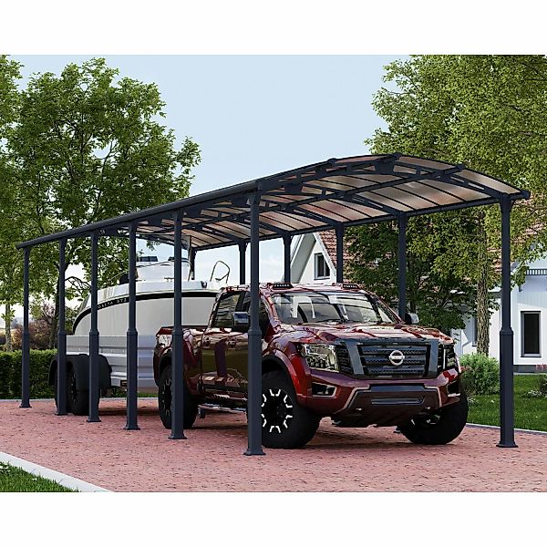 Palram - Canopia Carport Arcadia Alpine 12700 Anthrazit 360 cm x 1300 cm günstig online kaufen