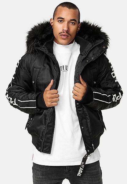 trueprodigy Bomberjacke Jonathan Teddy Stoff Kapuze abnehmbares Fellimitat günstig online kaufen