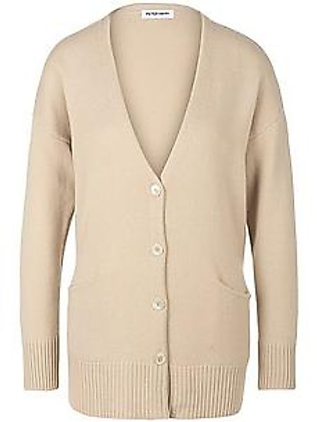 Strickjacke aus Schurwolle und Kaschmir Peter Hahn beige günstig online kaufen