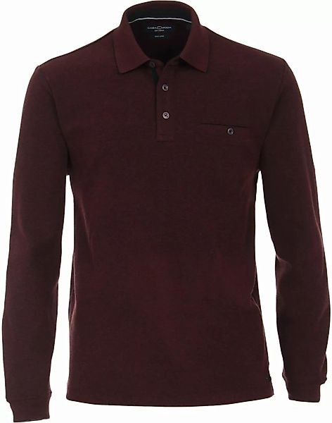 Casa Moda Poloshirt LS Bordeaux Rot - Größe S günstig online kaufen