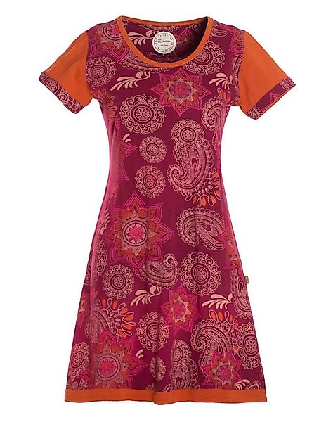 Vishes Sommerkleid Mini Kleid kurzarm Baumwolle Sommerkleid Mandalas Altern günstig online kaufen
