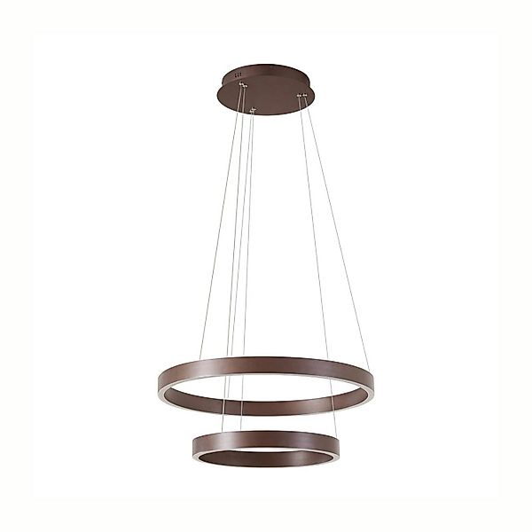 Lucande LED Yonam 10042395 Dimmbar Modern in Braun aus Metall 2-flammig Woh günstig online kaufen