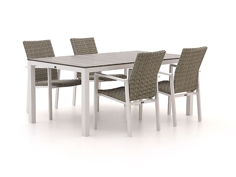 Manifesto Villongo/Fidenza 183 cm Gartenmöbel-Set 5-teilig stapelbar günstig online kaufen