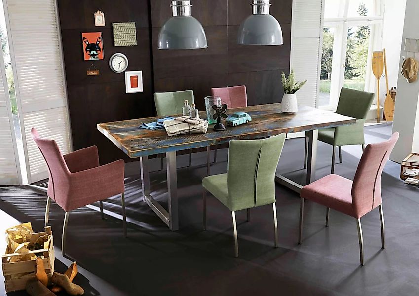 SIT Esstisch "Tops", aus recyceltem Altholz und Metall, Shabby Chic, Vintag günstig online kaufen