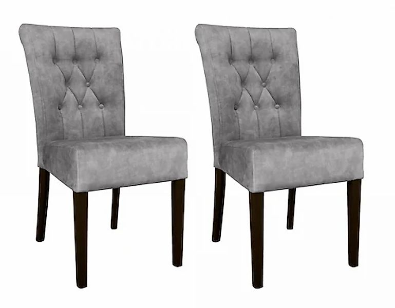 Home affaire 4-Fußstuhl »Ravenna« (Set) 2 Stk. Samtvelours Esszimmerstuhl m günstig online kaufen