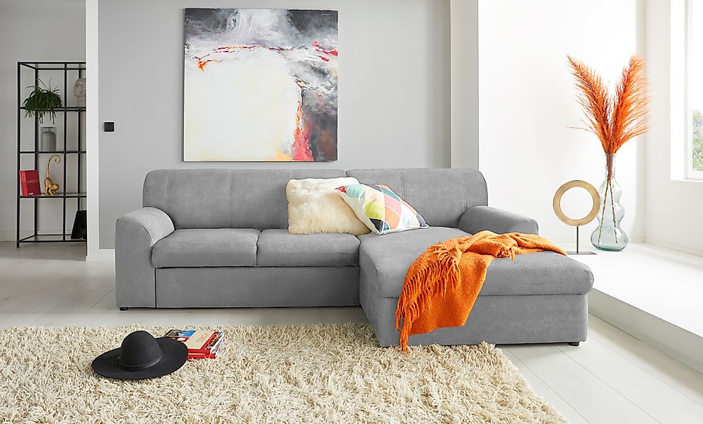 DOMO collection Ecksofa "Topper, elegant und zeitlos, kompaktes Stellmaß 24 günstig online kaufen