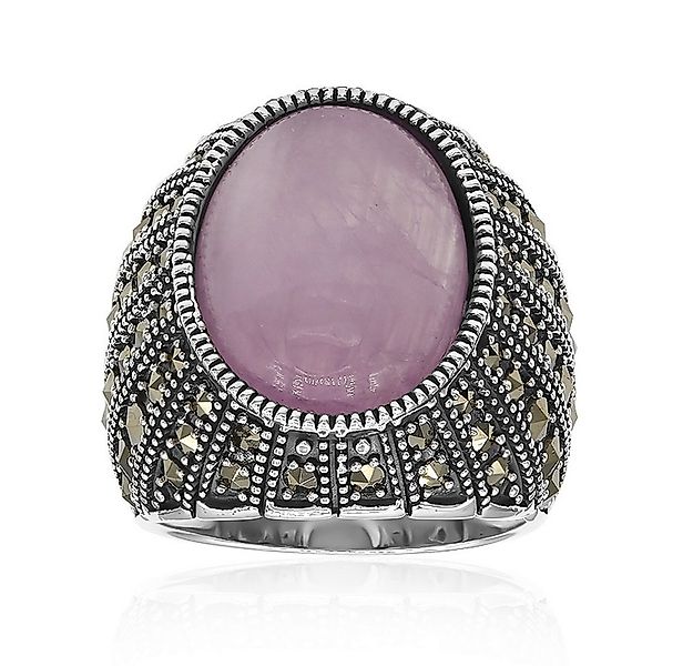 Cavill Silberring Cavill Ring 9,54 ct Kunzit Oval Sterlingsilber Markasit L günstig online kaufen