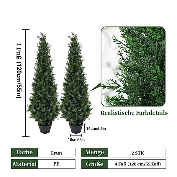 Kunstbonsai Künstliche Zedernbäume, Kieferngruppen (2 Stück), günstig online kaufen