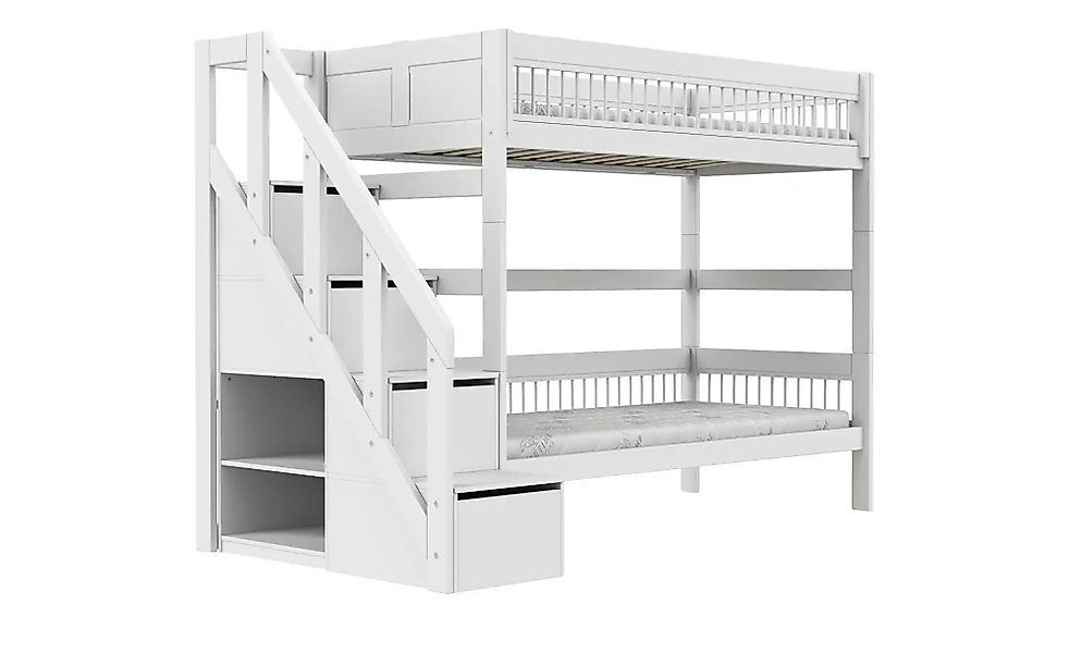 Lifetime Etagenbett mit Treppe  Original ¦ weiß ¦ Maße (cm): B: 257 H: 177 günstig online kaufen
