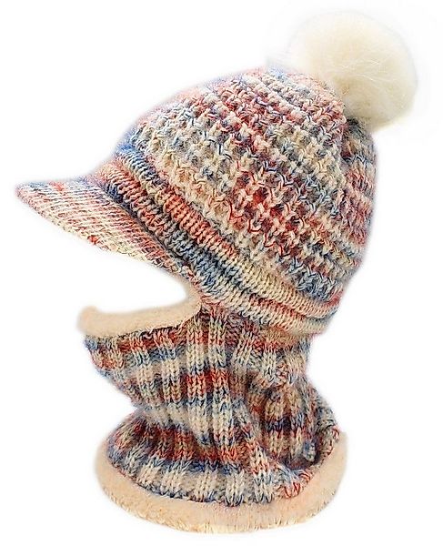 dy_mode Skimütze Damen Sturmhaube Thermo Strickmütze mit Schal Skimütze Gef günstig online kaufen