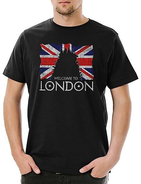 Urban Backwoods Print-Shirt Welcome To London Herren T-Shirt City Stadt Mor günstig online kaufen