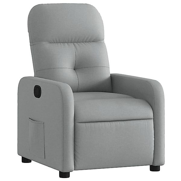 vidaXL Sessel Relaxsessel Hellgrau Stoff (1-St) günstig online kaufen
