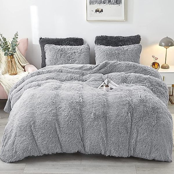 ibettertec Bettwäsche Plüsch Bettwäsche 135x200cm,200x200cm,Extra flauschig günstig online kaufen