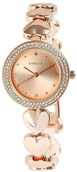 EXCELLANC Quarzuhr 1800250 Excellanc Damenuhr mit Metallarmband, Similibesa günstig online kaufen