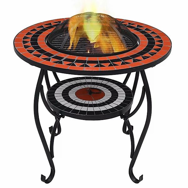 vidaXL Feuerstelle Feuertisch Mosaik Keramik Terracotta günstig online kaufen