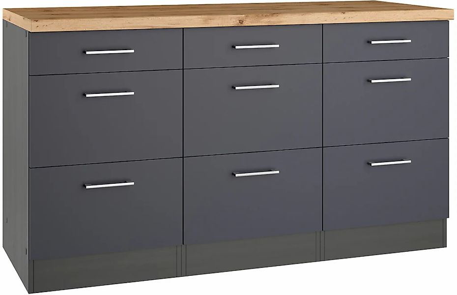 KOCHSTATION Unterschrank "KS-Milan", HELD Möbel,Auszugschrank 150 cm, matte günstig online kaufen