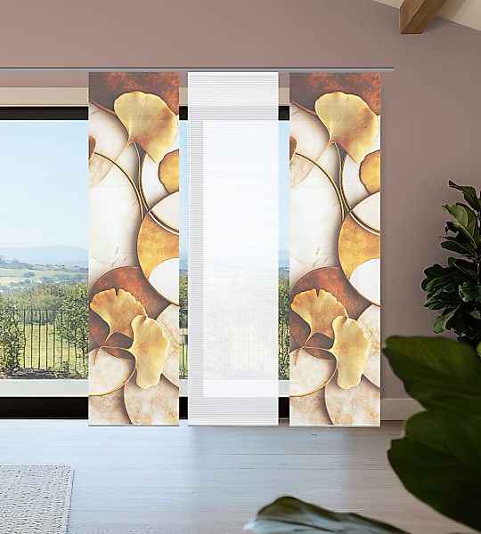 HOME in green Schiebegardine "STORM" Paneelwagen 3 Stk. tlg. Bambusoptik, S günstig online kaufen