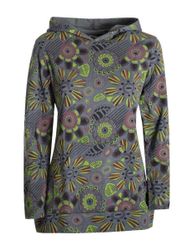 Vishes Kapuzenshirt Langarm Hoodie mit Blumen günstig online kaufen