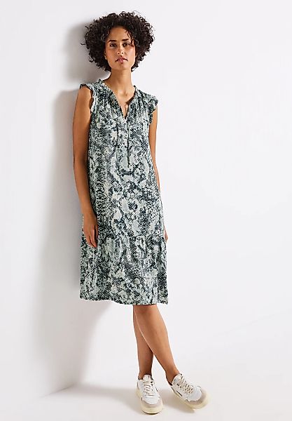 STREET ONE Tunikakleid Ohne Taschen ohne Ärmel, mit Snake-Print und Volants günstig online kaufen