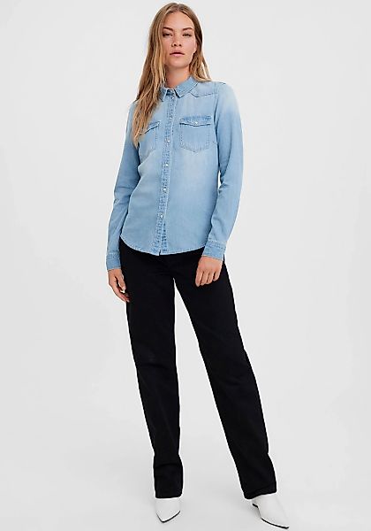 Vero Moda Jeansbluse "VMMARIA LS DENIM SLIM SHIRT MIX NEW" günstig online kaufen