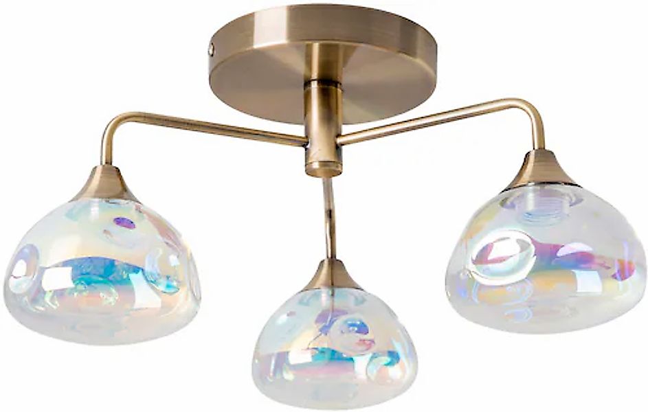 näve LED Deckenleuchte »Varna«, 3 flammig, 3 flg. irisierendes Glas incl. 3 günstig online kaufen