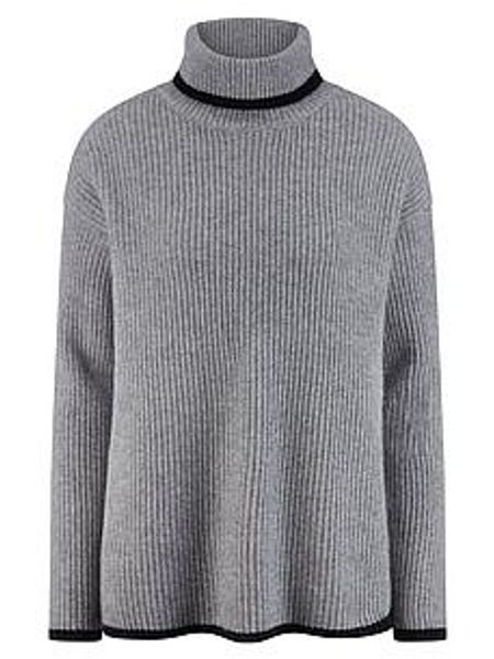 Rollkragen-Pullover include grau günstig online kaufen