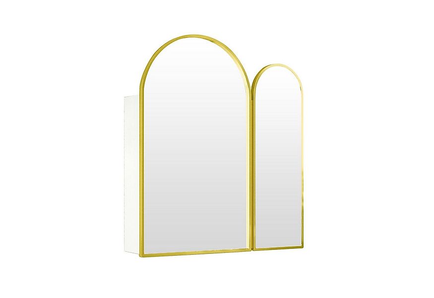 radelldar Badezimmerspiegelschrank Spigelschrank bogen mit 3 Ablagen und 2 günstig online kaufen