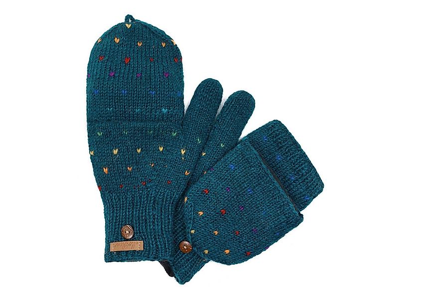 McRon Strickhandschuhe Klappfäustlinge, Klapphandschuhe Modell Naomi Regenb günstig online kaufen
