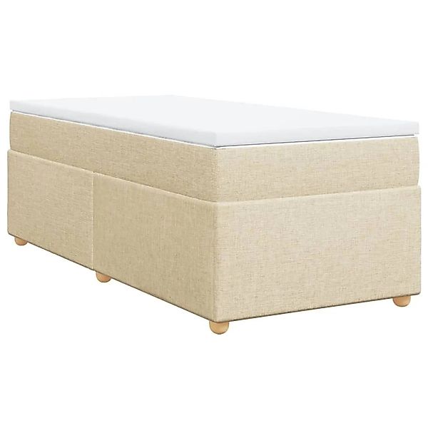 vidaXL Boxspringbett mit Matratze Creme 90x200 cm Stoff 3285350 günstig online kaufen