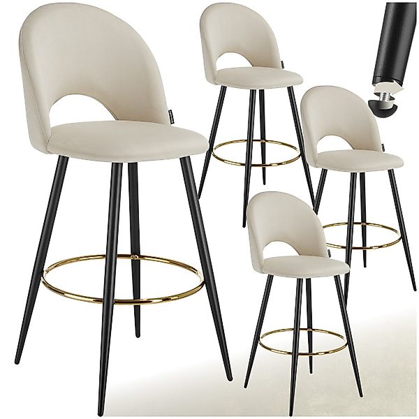 tectake Barhocker Barstuhl Sachel mit Rückenlehne, günstig online kaufen