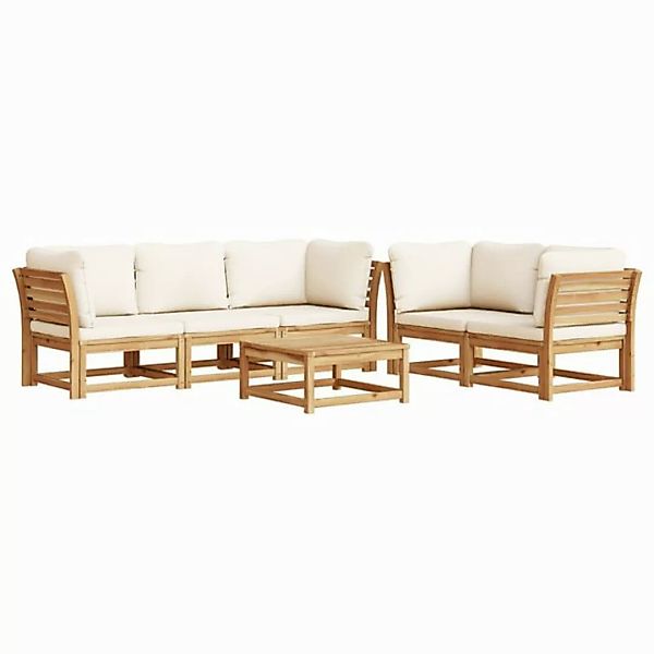 vidaXL Sofaelement 6-tlg. Garten-Lounge-Set mit Kissen Massivholz (1 St) günstig online kaufen