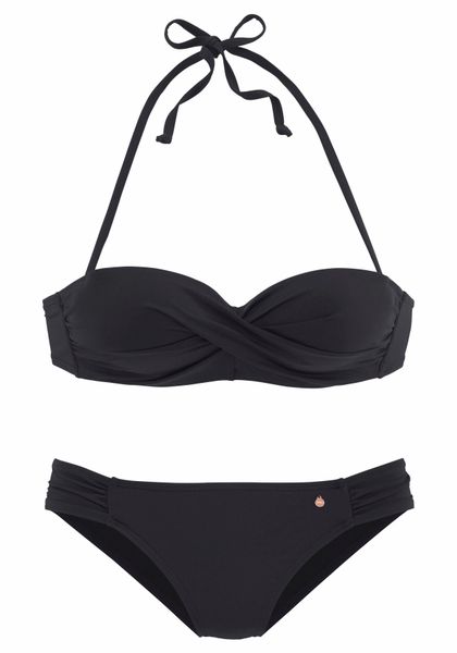 s.Oliver Bügel-Bandeau-Bikini mit Raffung günstig online kaufen